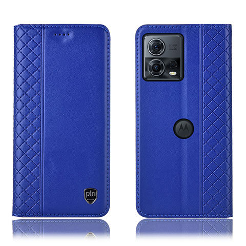 Coque Portefeuille Livre Cuir Etui Clapet H06P pour Motorola Moto Edge S30 Pro 5G Bleu