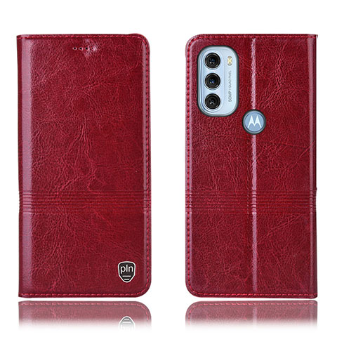 Coque Portefeuille Livre Cuir Etui Clapet H06P pour Motorola Moto G71 5G Rouge