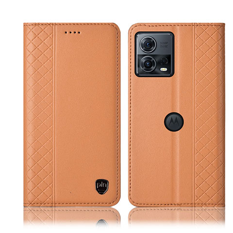 Coque Portefeuille Livre Cuir Etui Clapet H06P pour Motorola Moto S30 Pro 5G Orange