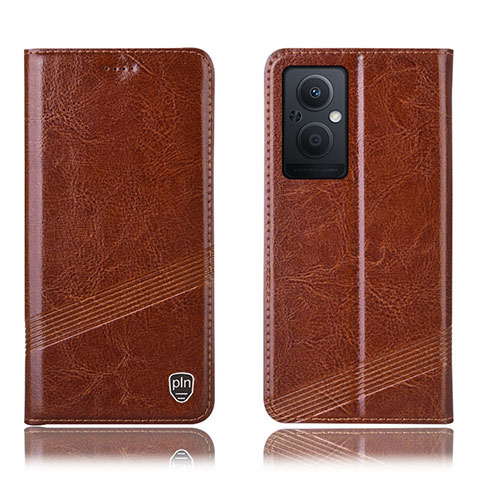 Coque Portefeuille Livre Cuir Etui Clapet H06P pour OnePlus Nord N20 5G Brun Clair