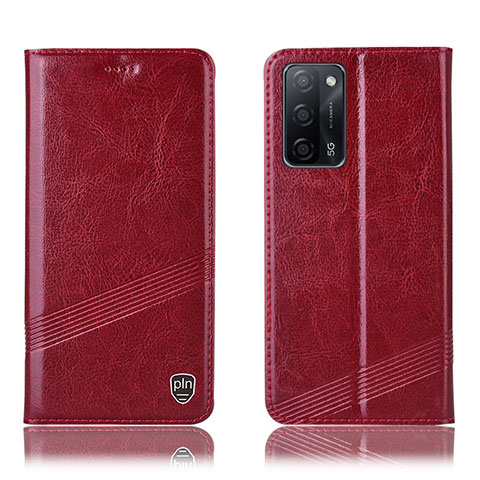 Coque Portefeuille Livre Cuir Etui Clapet H06P pour Oppo A53s 5G Rouge