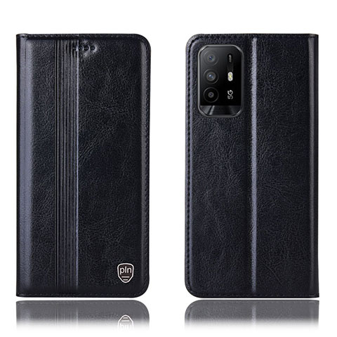 Coque Portefeuille Livre Cuir Etui Clapet H06P pour Oppo A95 5G Noir