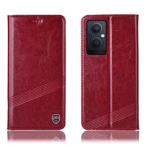 Coque Portefeuille Livre Cuir Etui Clapet H06P pour Oppo A96 5G Rouge