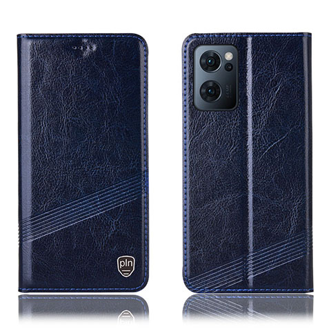 Coque Portefeuille Livre Cuir Etui Clapet H06P pour Oppo Find X5 Lite 5G Bleu