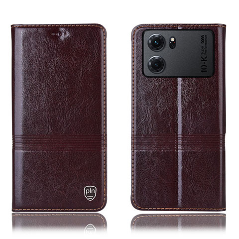 Coque Portefeuille Livre Cuir Etui Clapet H06P pour Oppo K10 5G Marron