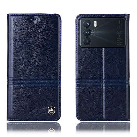 Coque Portefeuille Livre Cuir Etui Clapet H06P pour Oppo K9 Pro 5G Bleu