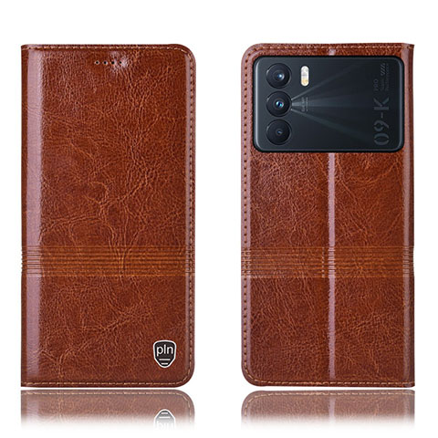 Coque Portefeuille Livre Cuir Etui Clapet H06P pour Oppo K9 Pro 5G Brun Clair