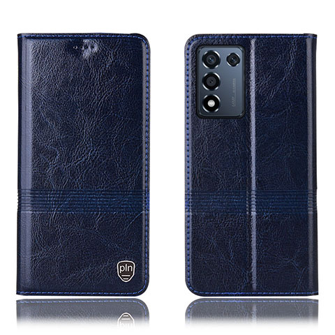 Coque Portefeuille Livre Cuir Etui Clapet H06P pour Oppo K9S 5G Bleu