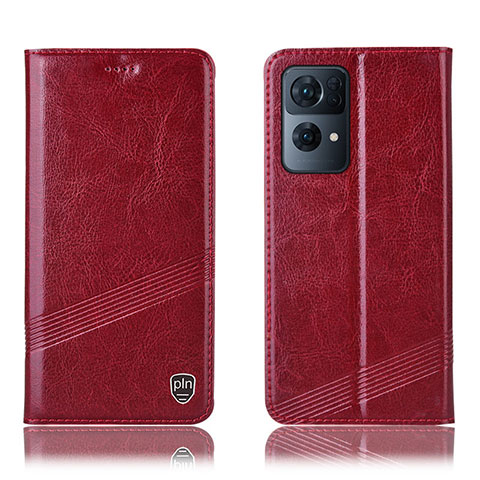 Coque Portefeuille Livre Cuir Etui Clapet H06P pour Oppo Reno7 Pro 5G Rouge