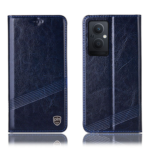 Coque Portefeuille Livre Cuir Etui Clapet H06P pour Oppo Reno7 Z 5G Bleu