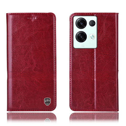 Coque Portefeuille Livre Cuir Etui Clapet H06P pour Oppo Reno8 Pro 5G Rouge