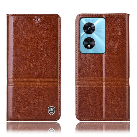 Coque Portefeuille Livre Cuir Etui Clapet H06P pour Oppo Reno8 T 5G Brun Clair