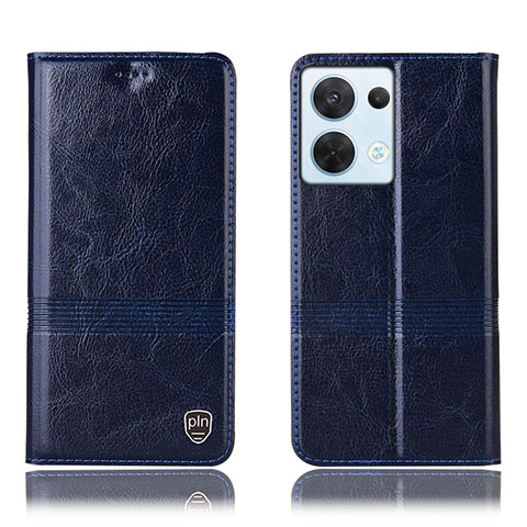 Coque Portefeuille Livre Cuir Etui Clapet H06P pour Oppo Reno9 5G Bleu