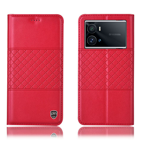 Coque Portefeuille Livre Cuir Etui Clapet H06P pour Vivo iQOO 9 Pro 5G Rouge