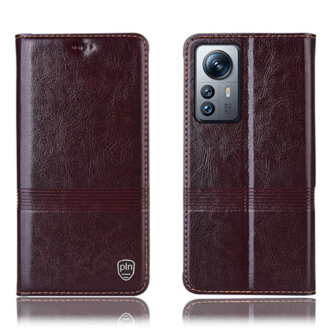 Coque Portefeuille Livre Cuir Etui Clapet H06P pour Xiaomi Mi 12 5G Marron