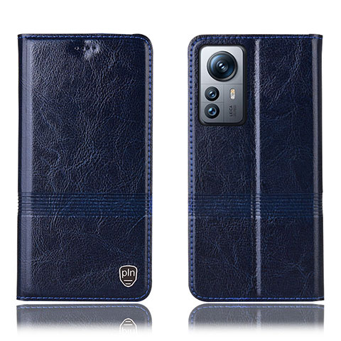 Coque Portefeuille Livre Cuir Etui Clapet H06P pour Xiaomi Mi 12 Pro 5G Bleu