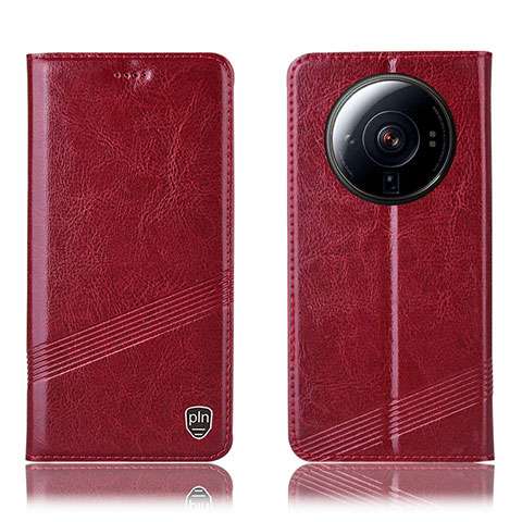 Coque Portefeuille Livre Cuir Etui Clapet H06P pour Xiaomi Mi 12 Ultra 5G Rouge