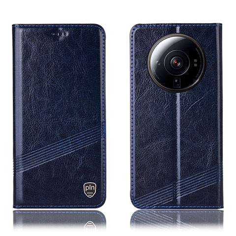 Coque Portefeuille Livre Cuir Etui Clapet H06P pour Xiaomi Mi 12S Ultra 5G Bleu