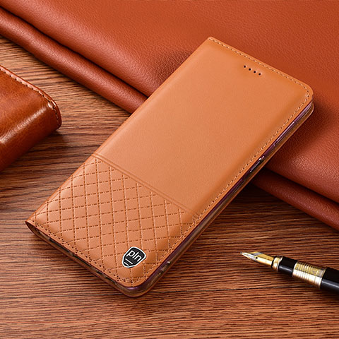 Coque Portefeuille Livre Cuir Etui Clapet H07P pour Huawei Mate 50 Orange