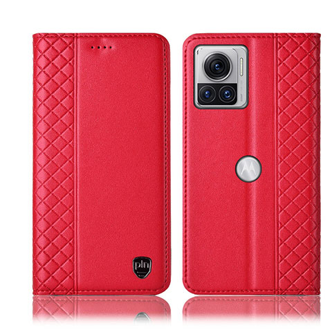 Coque Portefeuille Livre Cuir Etui Clapet H07P pour Motorola Moto Edge 30 Ultra 5G Rouge