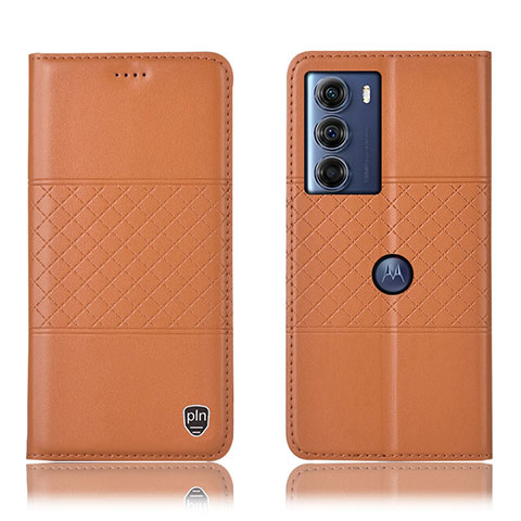 Coque Portefeuille Livre Cuir Etui Clapet H07P pour Motorola Moto Edge S30 5G Orange