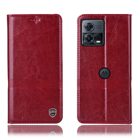 Coque Portefeuille Livre Cuir Etui Clapet H07P pour Motorola Moto Edge S30 Pro 5G Rouge