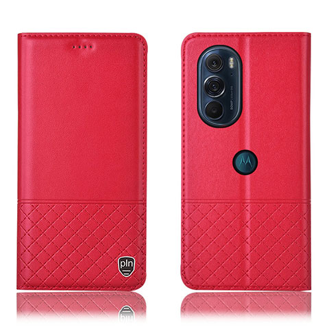 Coque Portefeuille Livre Cuir Etui Clapet H07P pour Motorola Moto Edge X30 5G Rouge