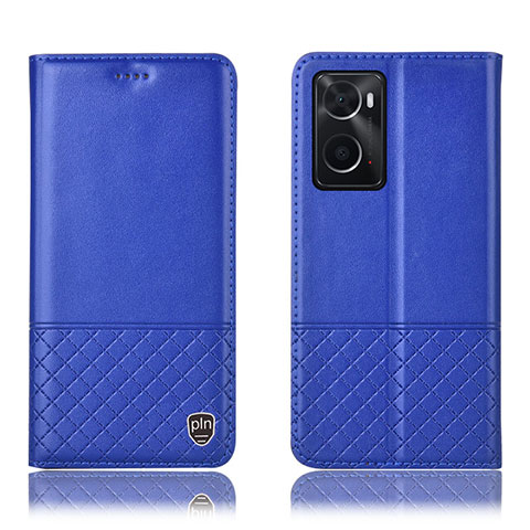 Coque Portefeuille Livre Cuir Etui Clapet H07P pour Oppo A36 Bleu