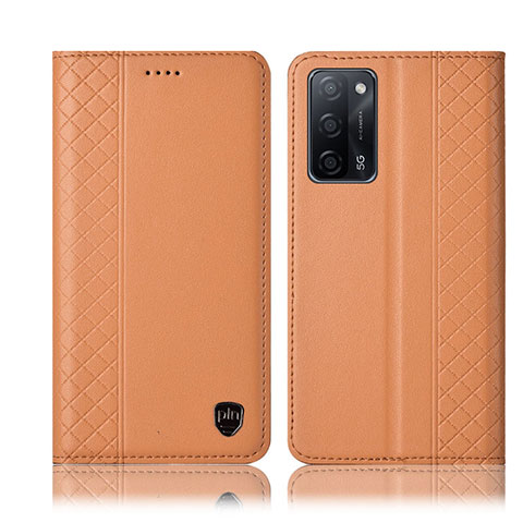 Coque Portefeuille Livre Cuir Etui Clapet H07P pour Oppo A53s 5G Orange