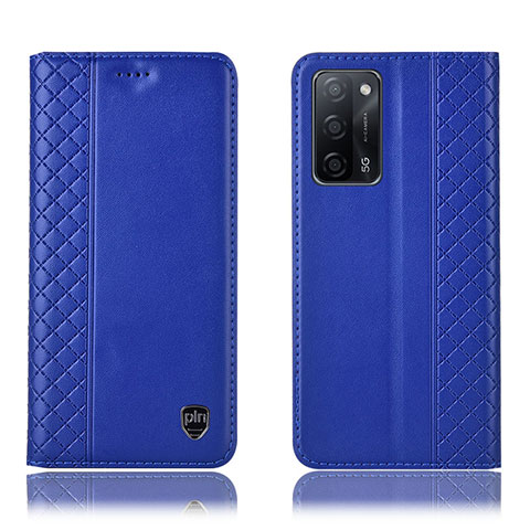 Coque Portefeuille Livre Cuir Etui Clapet H07P pour Oppo A55 5G Bleu