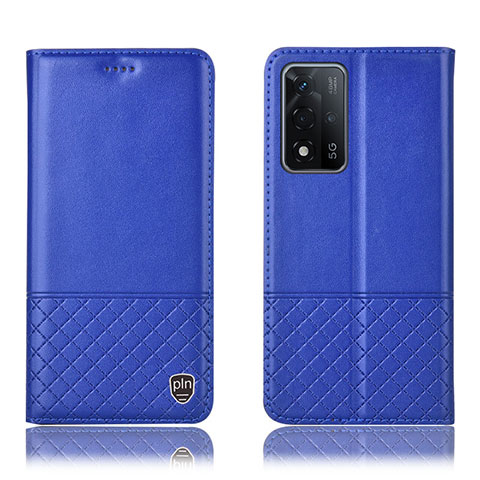 Coque Portefeuille Livre Cuir Etui Clapet H07P pour Oppo A93s 5G Bleu