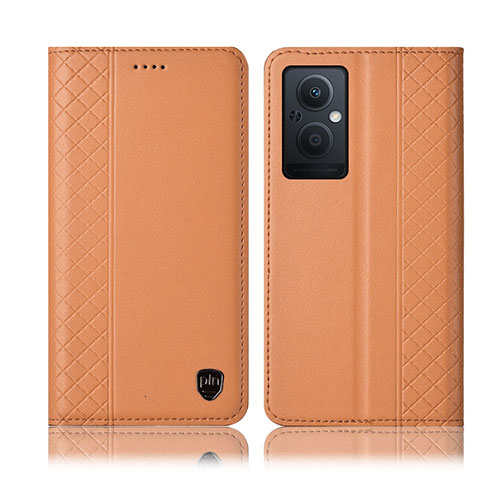 Coque Portefeuille Livre Cuir Etui Clapet H07P pour Oppo F21s Pro 5G Orange