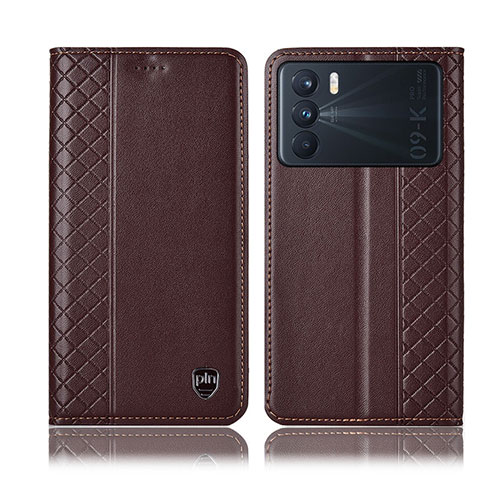 Coque Portefeuille Livre Cuir Etui Clapet H07P pour Oppo K9 Pro 5G Marron