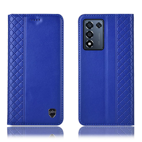 Coque Portefeuille Livre Cuir Etui Clapet H07P pour Oppo K9S 5G Bleu