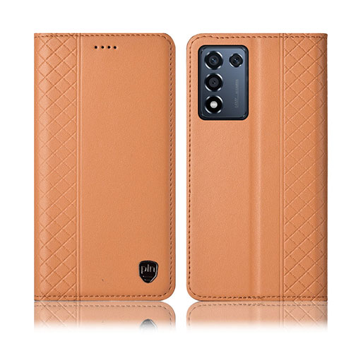 Coque Portefeuille Livre Cuir Etui Clapet H07P pour Oppo K9S 5G Orange