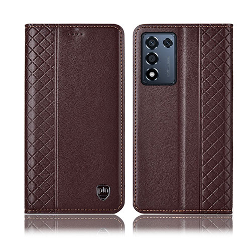 Coque Portefeuille Livre Cuir Etui Clapet H07P pour Realme 9 SE 5G Marron