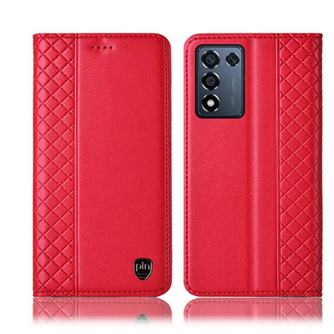 Coque Portefeuille Livre Cuir Etui Clapet H07P pour Realme Q3s 5G Rouge