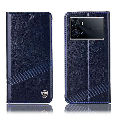 Coque Portefeuille Livre Cuir Etui Clapet H07P pour Vivo iQOO 9 Pro 5G Bleu