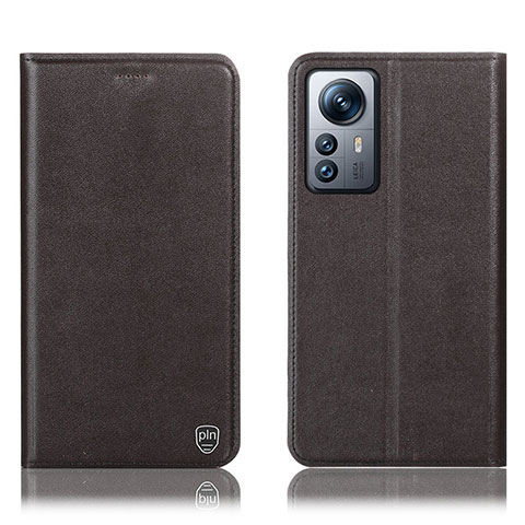 Coque Portefeuille Livre Cuir Etui Clapet H07P pour Xiaomi Mi 12 5G Marron