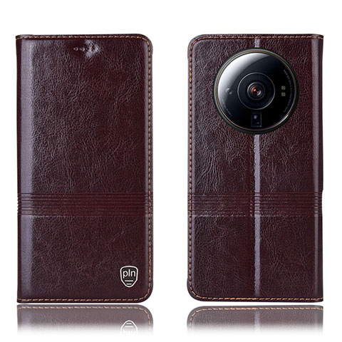 Coque Portefeuille Livre Cuir Etui Clapet H07P pour Xiaomi Mi 12 Ultra 5G Marron