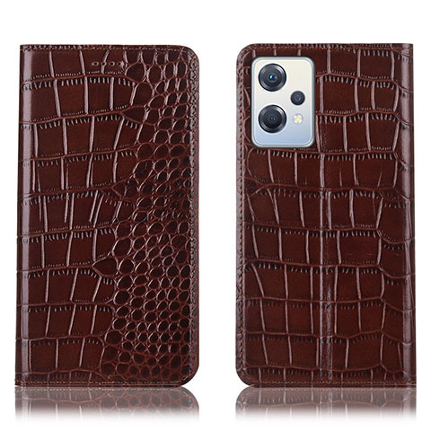 Coque Portefeuille Livre Cuir Etui Clapet H08P pour OnePlus Nord CE 2 Lite 5G Marron