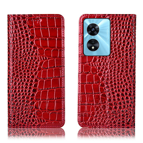 Coque Portefeuille Livre Cuir Etui Clapet H08P pour Oppo A1 5G Rouge