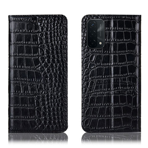 Coque Portefeuille Livre Cuir Etui Clapet H08P pour Oppo A93 5G Noir