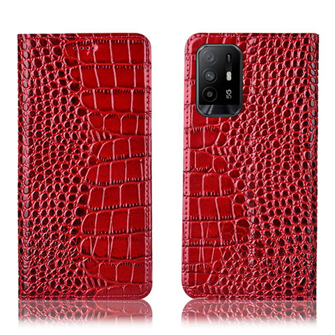 Coque Portefeuille Livre Cuir Etui Clapet H08P pour Oppo A94 5G Rouge