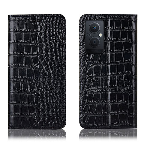 Coque Portefeuille Livre Cuir Etui Clapet H08P pour Oppo F21s Pro 5G Noir