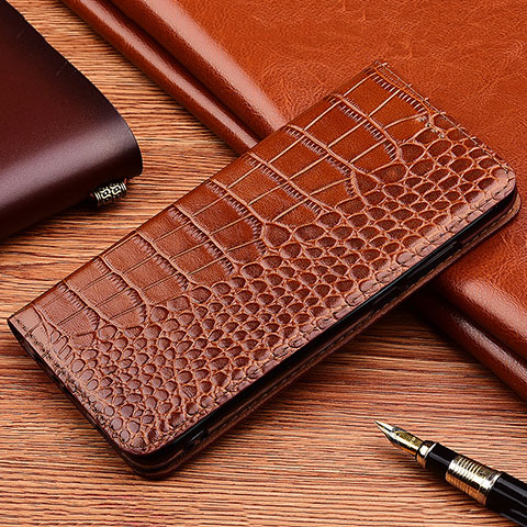 Coque Portefeuille Livre Cuir Etui Clapet H08P pour Oppo Find X7 5G Brun Clair