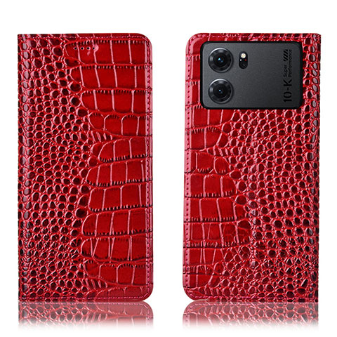 Coque Portefeuille Livre Cuir Etui Clapet H08P pour Oppo K10 5G Rouge