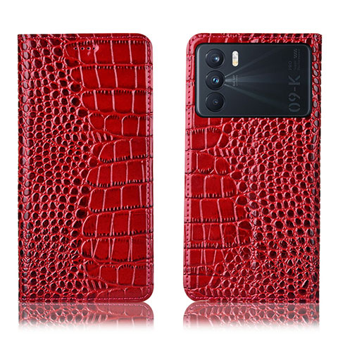 Coque Portefeuille Livre Cuir Etui Clapet H08P pour Oppo K9 Pro 5G Rouge