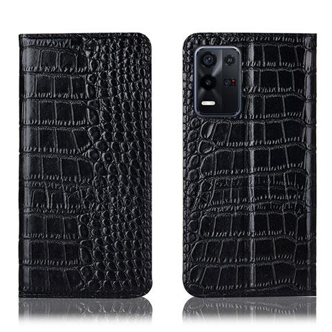 Coque Portefeuille Livre Cuir Etui Clapet H08P pour Oppo K9X 5G Noir