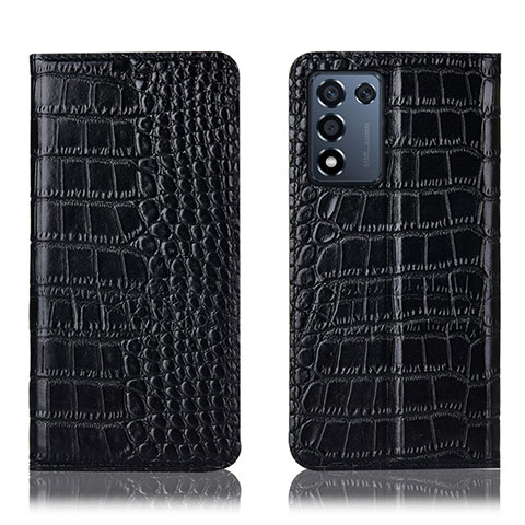 Coque Portefeuille Livre Cuir Etui Clapet H08P pour Realme 9 SE 5G Noir